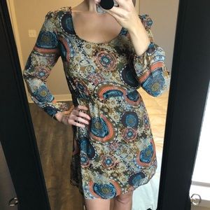 Boho knee length dress size M